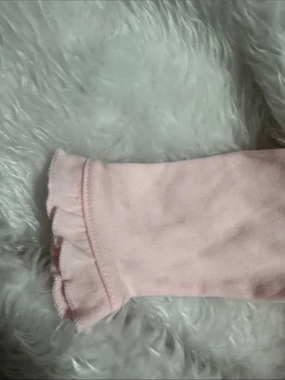 Carter's Light Pink Ruffled Footed One-Piece